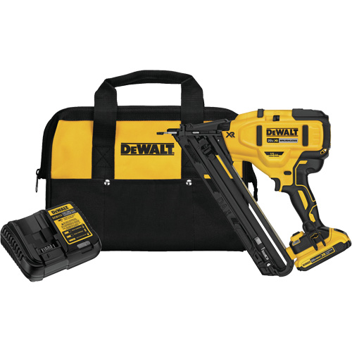 Max XR&reg; Angled Finish Nailer Kit, 20 V, Lithium-Ion Helyx Safety & Industrial Supplies