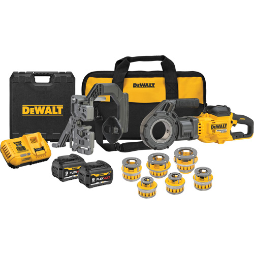 FlexVolt&reg; Max* Cordless Pipe Threader Kit with Dieheads, 30 RPM, 1/2" - 2" Pipe Thread Helyx Safety & Industrial Supplies