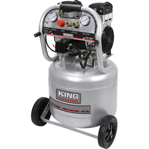 Ultra-Quiet Oil-Free Air Compressor, Electric, 10 Gal. (12 US Gal), 125 PSI, 120/1 V Helyx Safety & Industrial Supplies