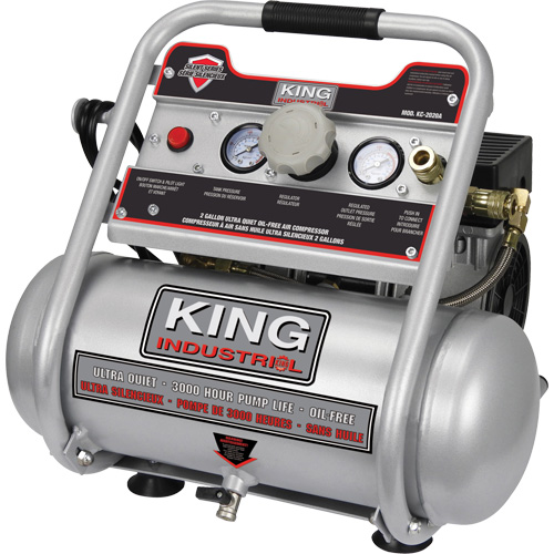 Oil-Free Air Compressor, Electric, 2 Gal. (2.4 US Gal), 125 PSI, 120/1 V Helyx Safety & Industrial Supplies