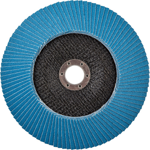 BlueFire R884P Coarse Grit Flap Disc, 7" x 7/8", Type 27, 80 Grit, Zirconia Alumina Helyx Safety & Industrial Supplies