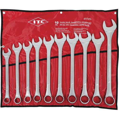 ICWJ-10S Jumbo Wrench Set, Combination, 10 Pieces, Imperial Helyx Safety & Industrial Supplies