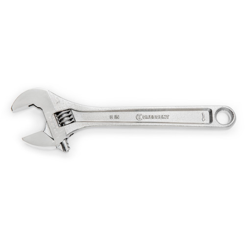 Adjustable Wrench - Bagged, 8" L, 1-1/8"/29 mm Max Width, Chrome Helyx Safety & Industrial Supplies