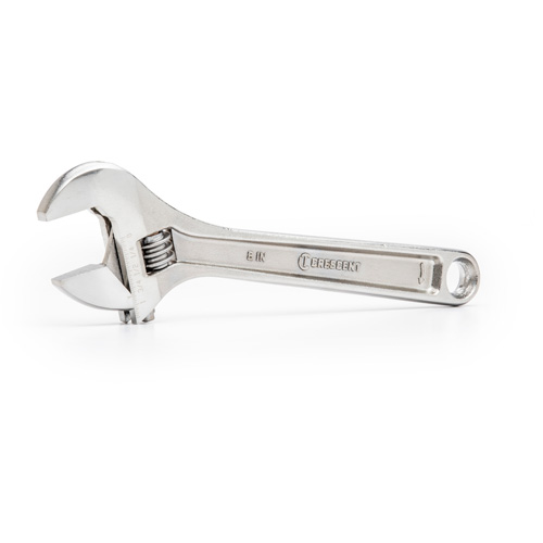 Adjustable Wrench - Bagged, 8" L, 1-1/8"/29 mm Max Width, Chrome Helyx Safety & Industrial Supplies