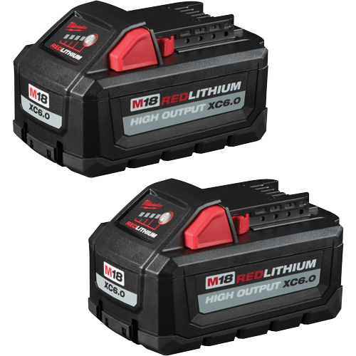 Redlithium High Output XC6.0 Battery Packs, Lithium-Ion, 18 V, 6 Ah Helyx Safety & Industrial Supplies