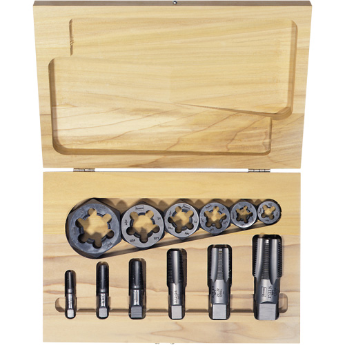 Hexagon Re-threading Tap & Die Set, 12 Pieces Helyx Safety & Industrial Supplies