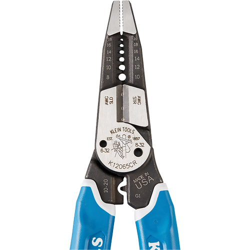 Outil polyvalent Klein-Kurve pour d&eacute;nuder, couper et sertir les fils, 8-1/4" lo, 8 - 20 AWG Helyx Safety & Industrial Supplies
