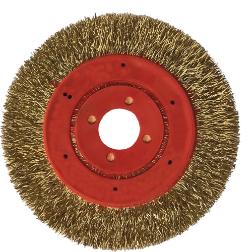 No Throw Partial Encapsulated Wire Wheel, 3" Dia., 0.012" Fill, 1/4" Arbor Helyx Safety & Industrial Supplies