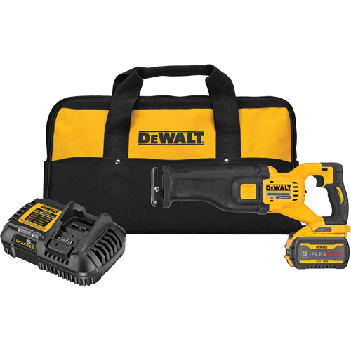 Ensemble de scie alternative sans balai FlexVolt Max, 60 V, Lithium-ion Bloc-pile, 0-3000 coups/min Helyx Safety & Industrial Supplies