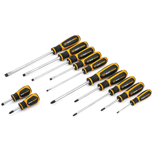 Jeu de tournevis &agrave; fente/Phillips &agrave; double mat&eacute;riaux, 12 mcx Helyx Safety & Industrial Supplies
