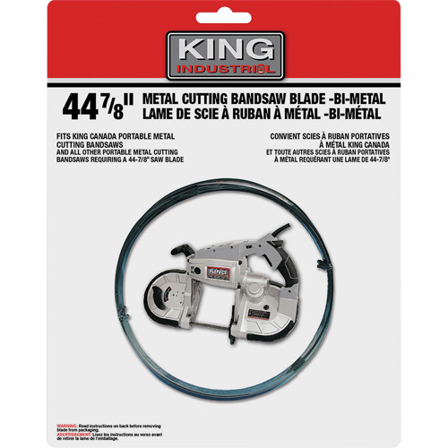 Band Saw Blade, Bi-Metal, 44-7/8" L x 1/2" W x 0.02" Thick, 10-14 TPI Helyx Safety & Industrial Supplies