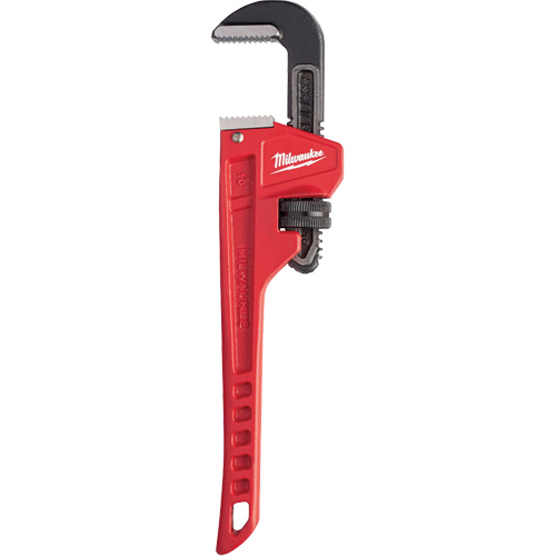 Pipe Wrench, 1-1/2" Jaw Capacity, 10" Long, Powder Coated Finish, Ergonomic Handle Helyx Safety & Industrial Supplies