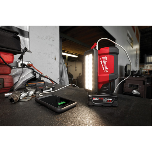 M12 Rover Service & Repair Flood Light with USB Charging, LED, 700 Lumens Helyx Safety & Industrial Supplies