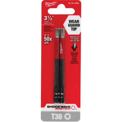 Embout de tournevis Shockwave Impact Duty, Torx, Embout T-30, Prise 1/4", Longueur 3-1/2" Helyx Safety & Industrial Supplies
