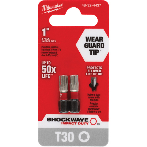 Shockwave Impact Duty Screwdriver Bit, Torx, T-30, 1/4" Drive Helyx Safety & Industrial Supplies