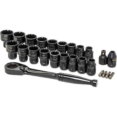 Ensemble d'outils pour m&eacute;canicien, 25 Mcx, Prise de 3/8" Helyx Safety & Industrial Supplies