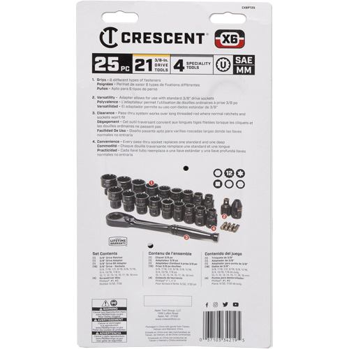 Ensemble d'outils pour m&eacute;canicien, 25 Mcx, Prise de 3/8" Helyx Safety & Industrial Supplies