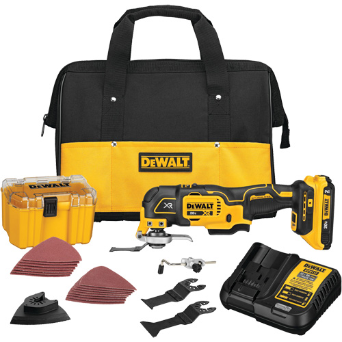 Ensemble pour outil polyvalent oscillant sans balai et sans fil &agrave; 3 vitesses XR, 20 V, Lithium-ion Helyx Safety & Industrial Supplies