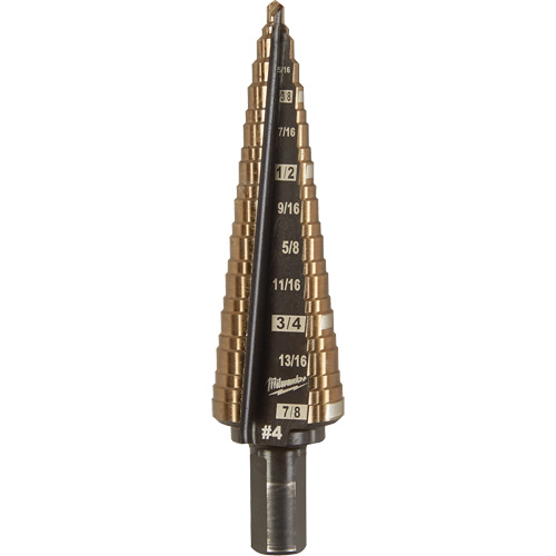 Foret &eacute;tag&eacute;, 3/16"/#4 - #4/7/8", Incr&eacute;ments de 1/32", Acier rapide au cobalt Helyx Safety & Industrial Supplies