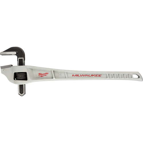 Aluminum Offset Pipe Wrench, 3" Jaw Capacity, 24" Long, Powder Coated Finish, Ergonomic Handle Helyx Safety & Industrial Supplies