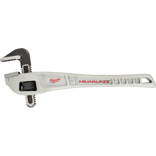 Aluminum Offset Pipe Wrench, 2" Jaw Capacity, 14" Long, Powder Coated Finish, Ergonomic Handle Helyx Safety & Industrial Supplies