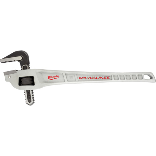 Aluminum Offset Pipe Wrench, 2" Jaw Capacity, 18" Long, Powder Coated Finish, Ergonomic Handle Helyx Safety & Industrial Supplies