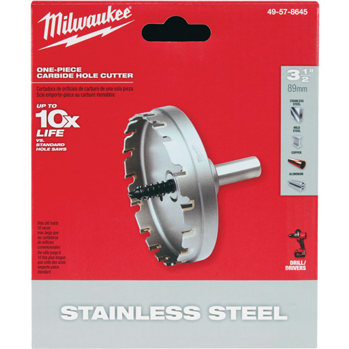 One-Piece Carbide Hole Cutters, 3-1/2", 3/16" Depth of Cut Helyx Safety & Industrial Supplies