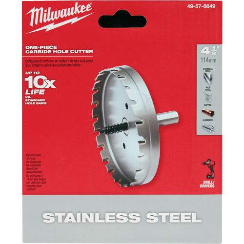 Scies-cloches au carbure monobloc, 4-1/2", Profondeur de la coupe de 3/16" Helyx Safety & Industrial Supplies