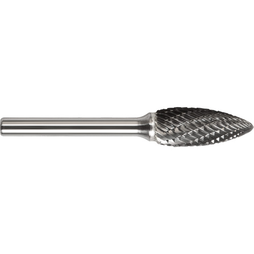 DRILLCO Magnum Double Cut Solid Carbide Burr, SF-3, 3/8" Dia., 3/4" Depth of Cut Helyx Safety & Industrial Supplies