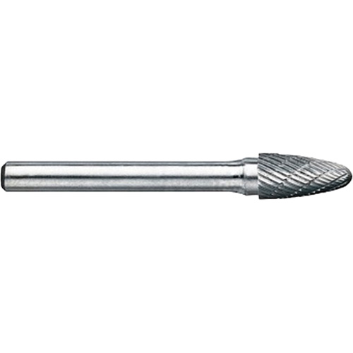 DRILLCO Magnum Double Cut Solid Carbide Burr, SG-3, 3/8" Dia., 1/4" Shank, 3/4" Depth of Cut Helyx Safety & Industrial Supplies