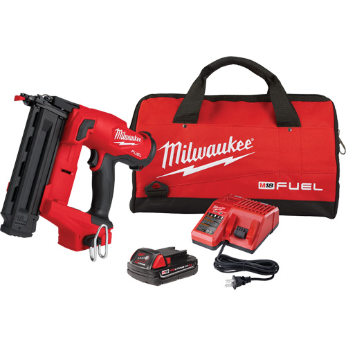Ensemble de cloueuse pour clous de finition de calibre 18 M18 Fuel, 18 V, Lithium-ion Helyx Safety & Industrial Supplies