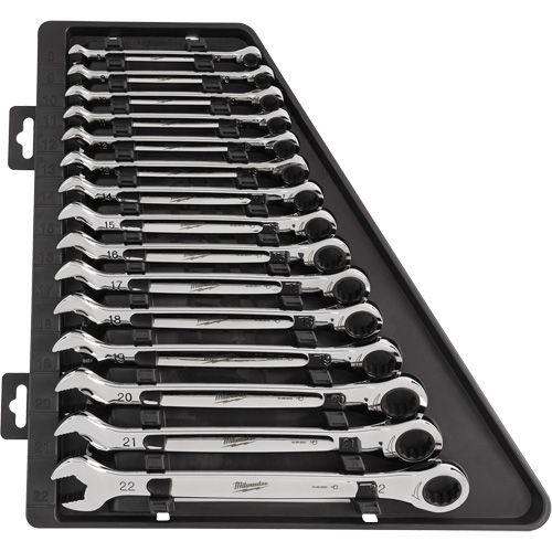 Ratcheting Wrench Set, Combination, 15 Pieces, Metric Helyx Safety & Industrial Supplies