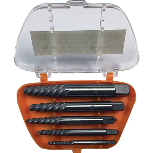 Jeu d'extracteurs de vis avec forets DRILLCO, Carbure, 5 Morcea Helyx Safety & Industrial Supplies