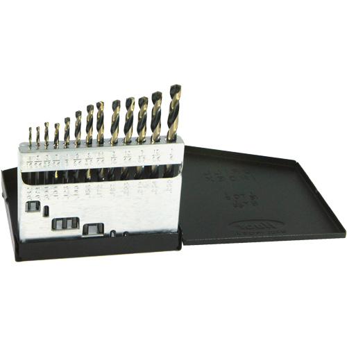 DRILLCO Metric Jobber Length Drill Bit Set, 13 Pieces, High Speed Steel Helyx Safety & Industrial Supplies