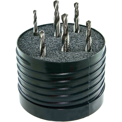 Jeu de tarauds & forets combin&eacute;s DRILLCO, 6 morceaux, Acier rapide Helyx Safety & Industrial Supplies