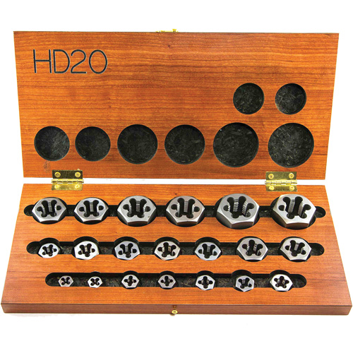 DRILLCO Hex Threading Die Set, 20 Pieces Helyx Safety & Industrial Supplies