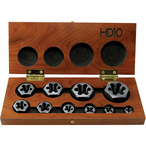 DRILLCO Hex Threading Die Set, 10 Pieces Helyx Safety & Industrial Supplies