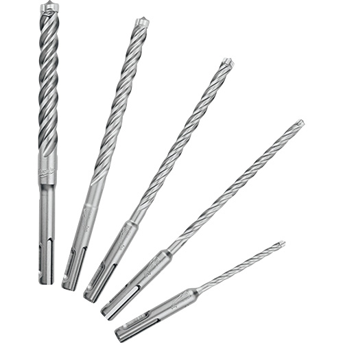 MX4 4-Cutter Rotary Hammer Drill Bit Kit, 5 Pieces, Carbide Helyx Safety & Industrial Supplies