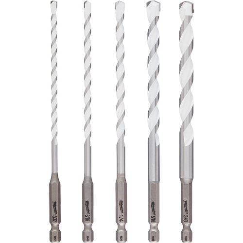 Shockwave Multi-Material Drill Bit Set, 5 Pieces, Carbide Helyx Safety & Industrial Supplies