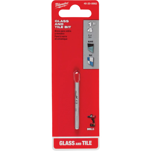 Glass & Tile Bit, 1/4", Carbide Helyx Safety & Industrial Supplies