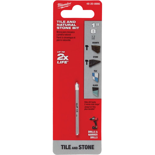 Natural Stone Bit, 1/8", Carbide Helyx Safety & Industrial Supplies