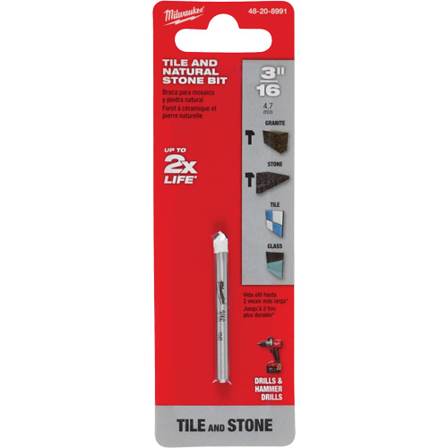 Natural Stone Bit, 3/16", Carbide Helyx Safety & Industrial Supplies