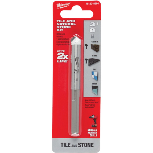 Natural Stone Bit, 3/8", Carbide Helyx Safety & Industrial Supplies