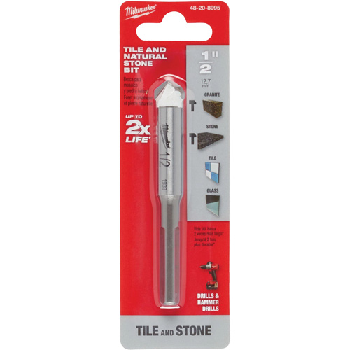 Natural Stone Bit, 1/2", Carbide Helyx Safety & Industrial Supplies