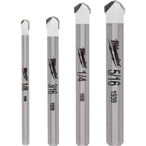 Natural Stone Bit Set, 4 Pieces, Carbide Helyx Safety & Industrial Supplies