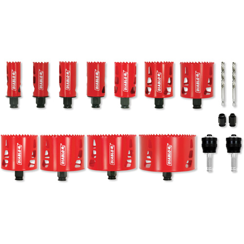 Plumber's Bi-Metal Hole Saw Set, 17 Pieces Helyx Safety & Industrial Supplies
