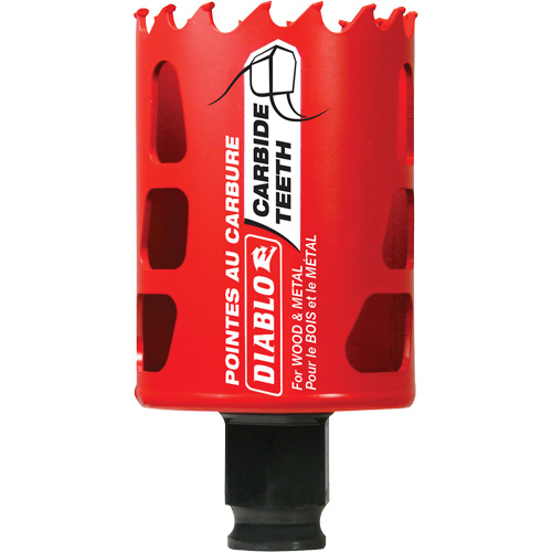 Wood & Metal Hole Saw, 1-7/8", 2-3/8" Depth of Cut, Carbide Helyx Safety & Industrial Supplies