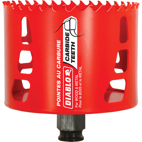 Scie cloche pour bois et m&eacute;tal, 3-1/2", Profondeur de la coupe 2-3/8", Carbure Helyx Safety & Industrial Supplies