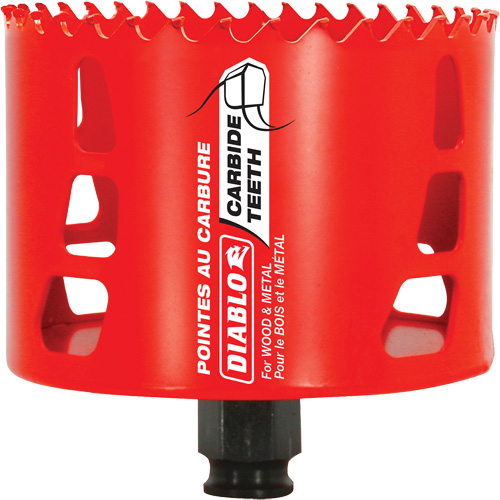 Scie cloche pour bois et m&eacute;tal, 3-5/8", Profondeur de la coupe 2-3/8", Carbure Helyx Safety & Industrial Supplies