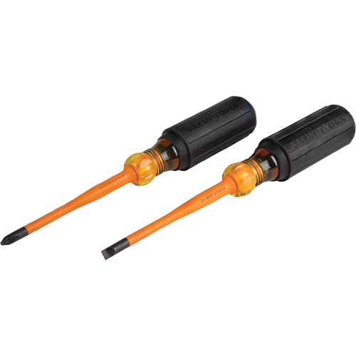 Slim-Tip Insulated Screwdriver Set, 1000 V, 2 Pcs Helyx Safety & Industrial Supplies